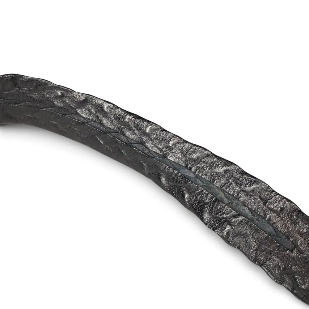John Varvatos Braided Italian Leather Belt Black Size 34 Handmade In Italy